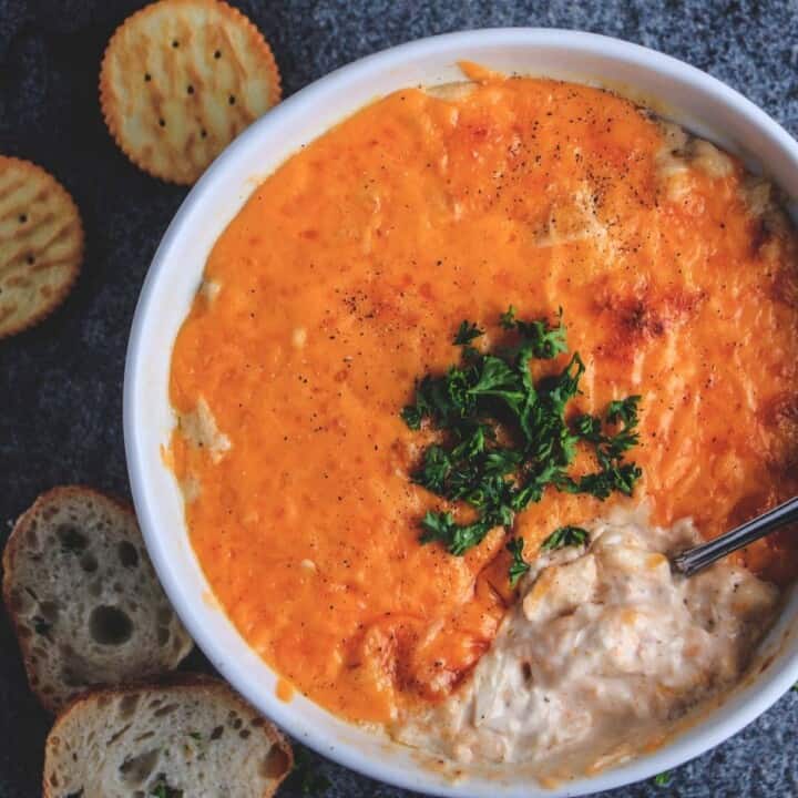 Instant Pot Hot Crab Dip Savory Sweet Spoon