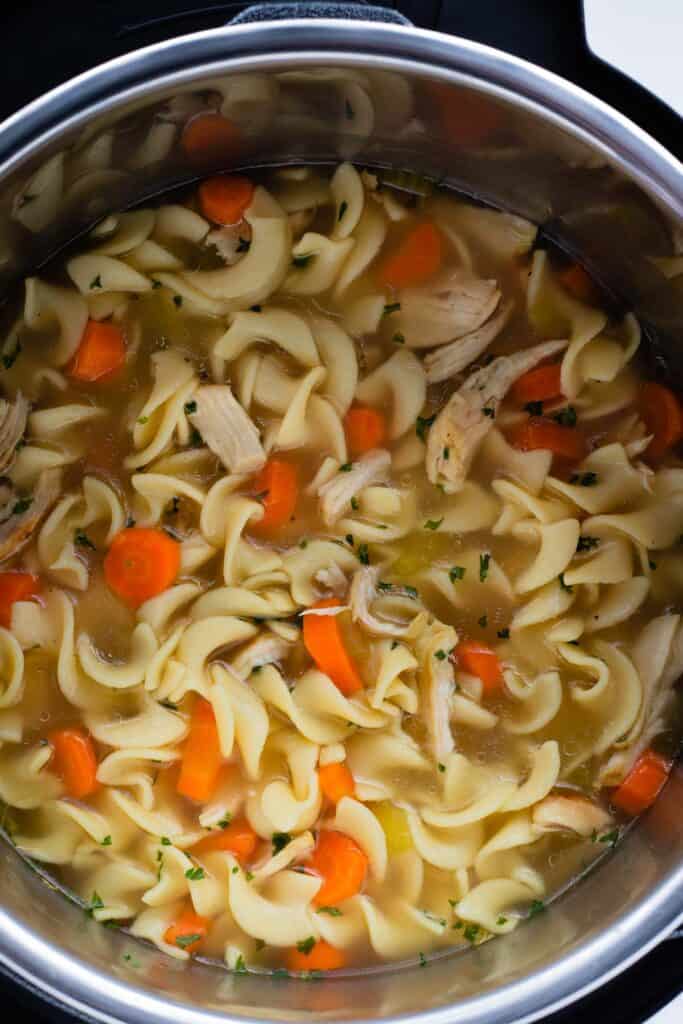 Instant Pot Chicken Noodle Soup | Savory Sweet Spoon