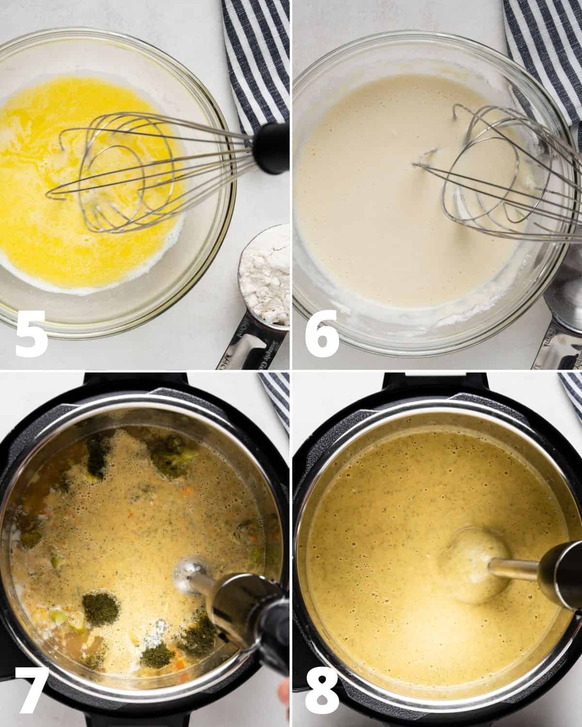Steps to make Broccoli Cheddar Soup in the Instant Pot