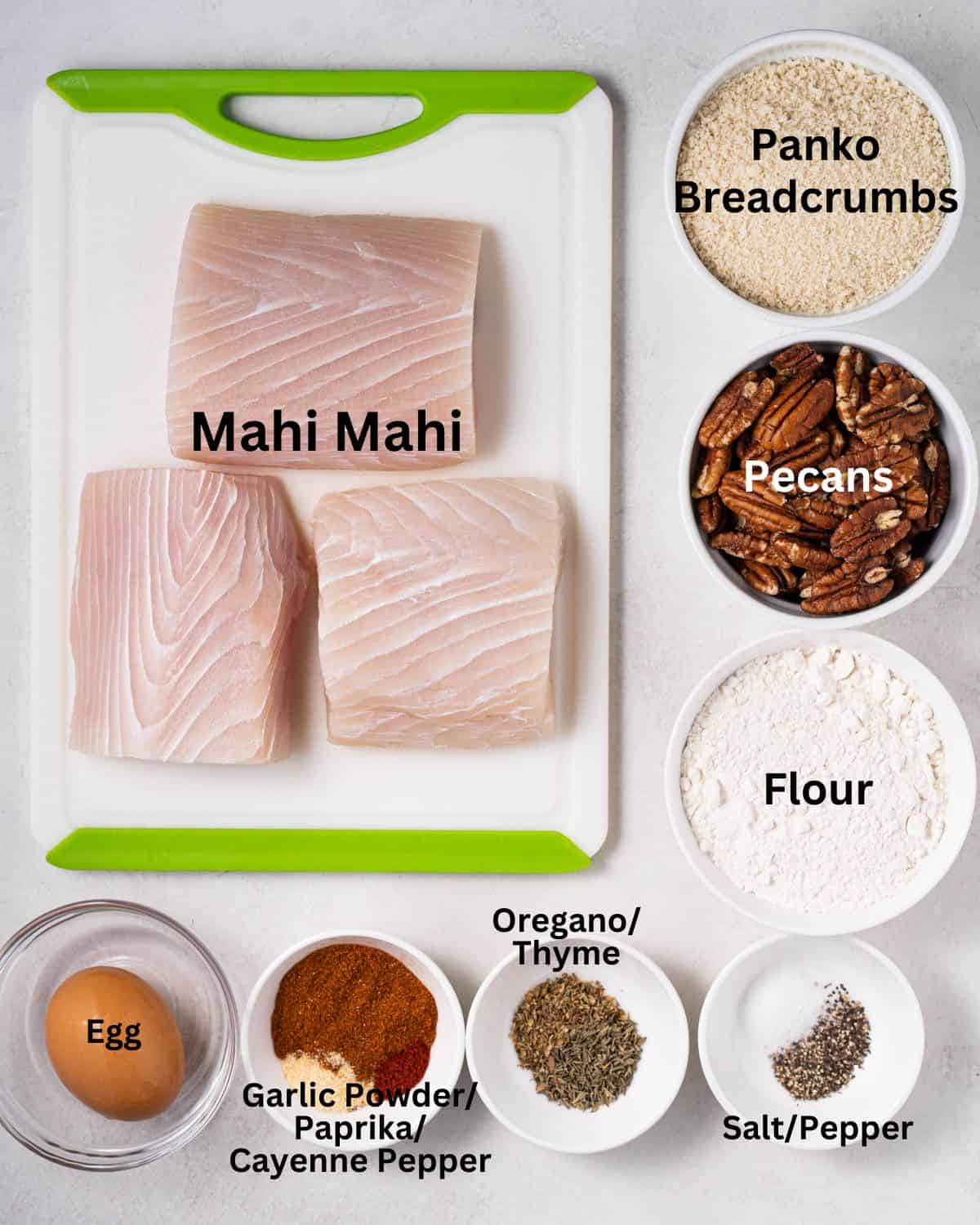 ingredients for air fryer mahi mahi.