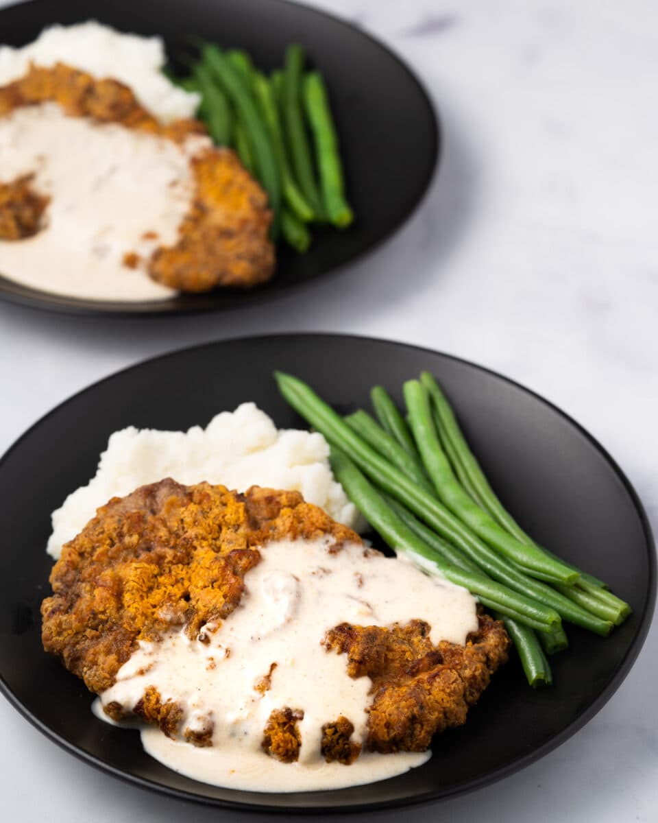 Air Fryer Chicken Fried Steak with Gravy Savory Sweet Spoon