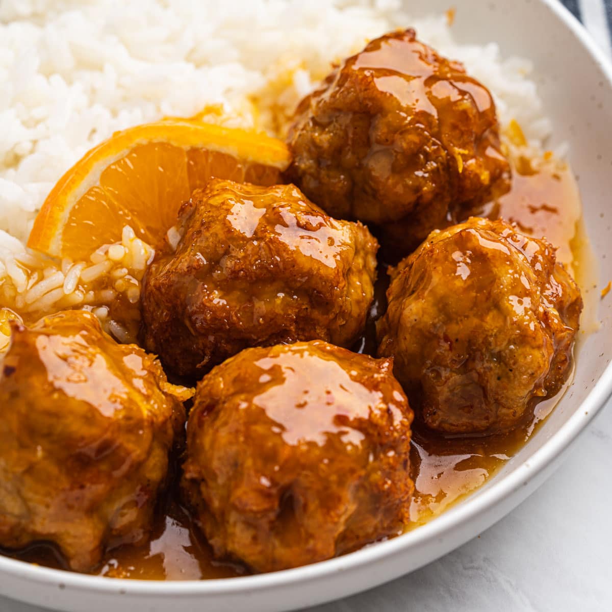 Air Fryer Orange Chicken Meatballs