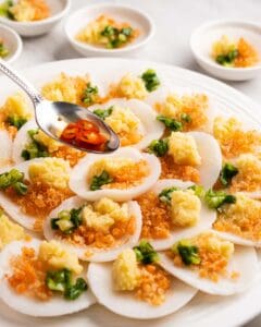 Bánh Bèo Vietnamese Steamed Rice Cakes Savory Sweet Spoon 