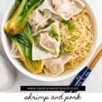shrimp and pork wonton noodle soup.