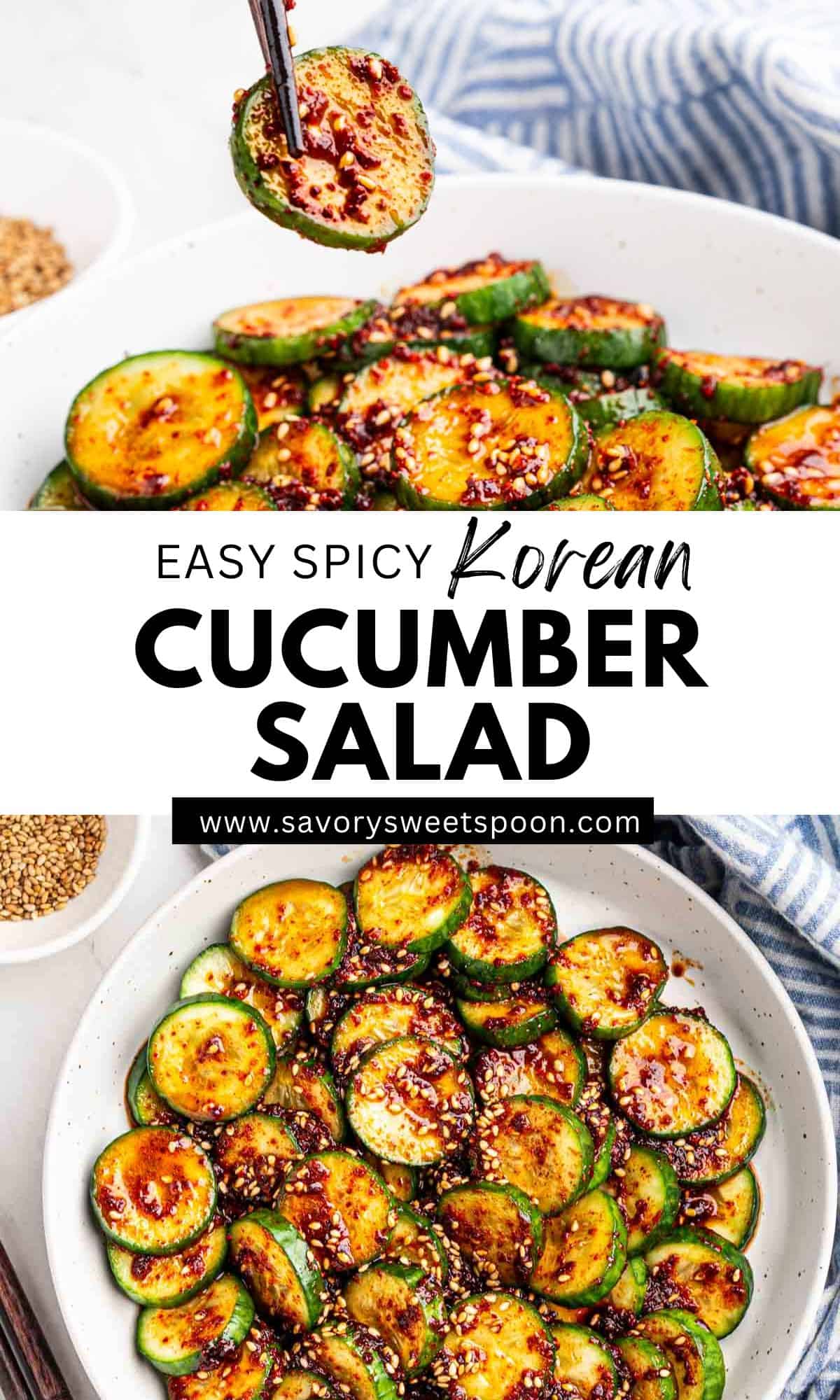 Korean Cucumber Salad (Oi Muchim) Savory Sweet Spoon